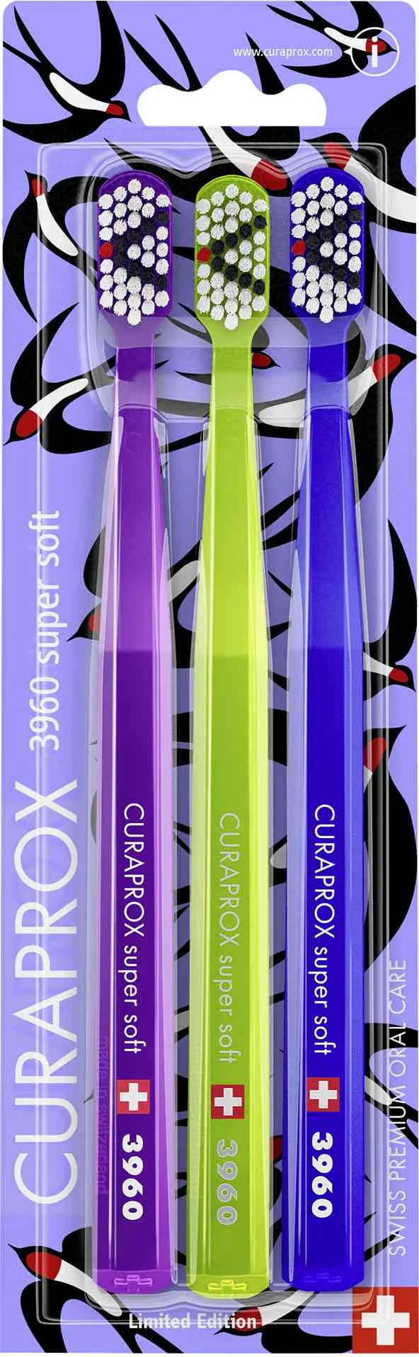 CURAPROX CS 3960 super soft, Lastovičia edícia 1×3 ks, zubná kefka