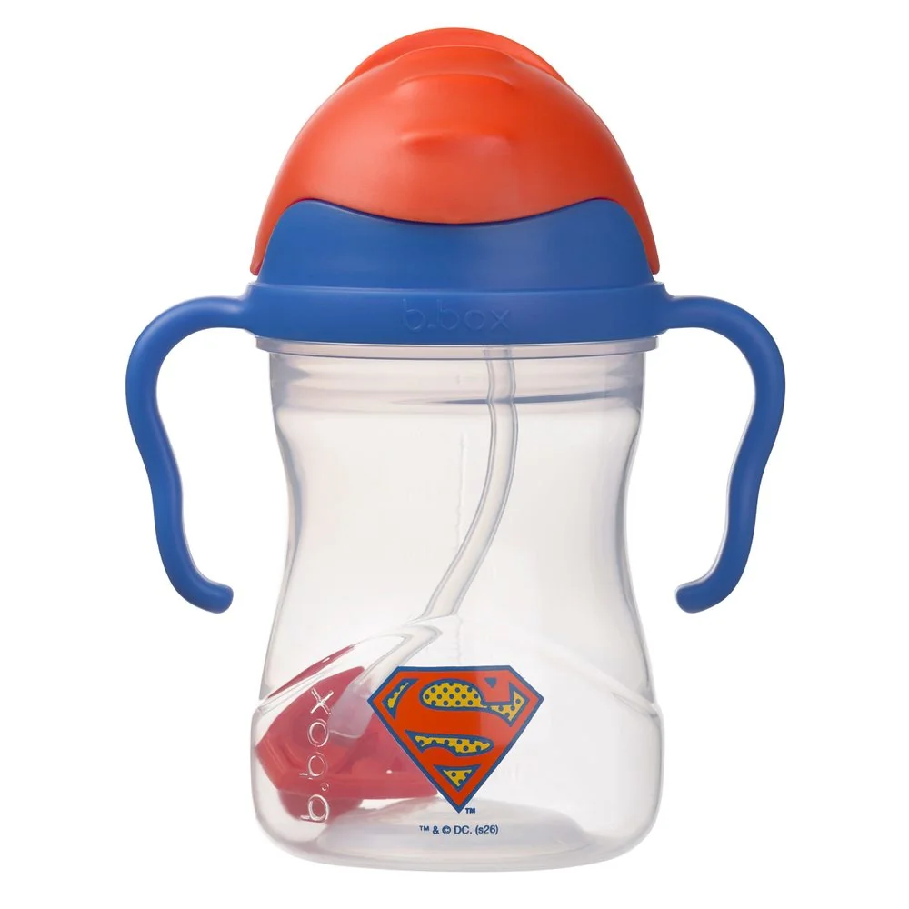Hrnček so slamkou 240 ml Superman, od 6 mesiacov