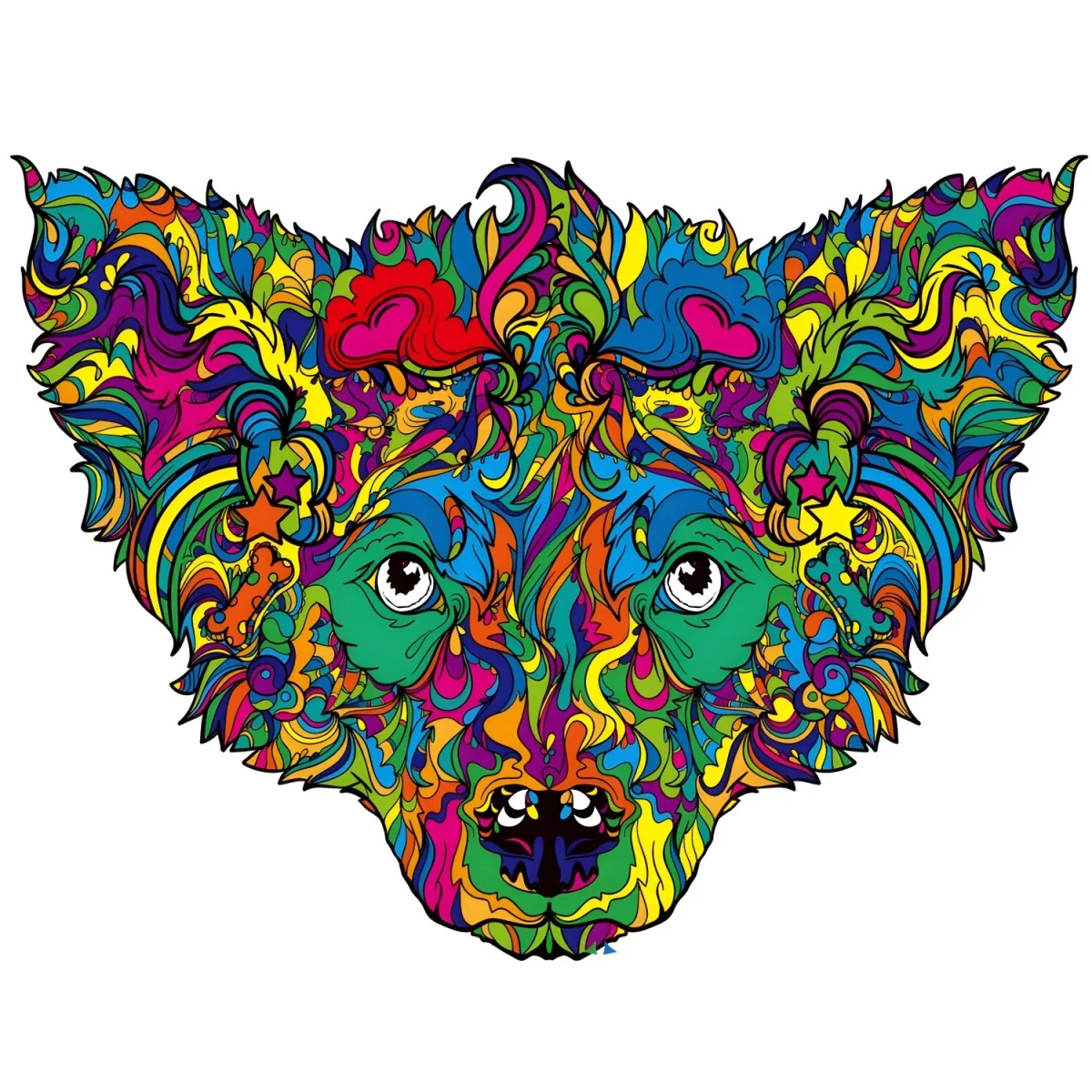 Drevené puzzle Poodle