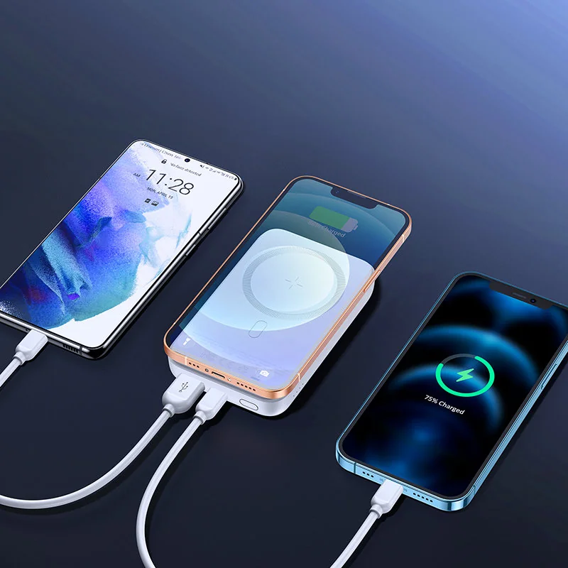 Joyroom JR-W020 MagSafe Power Bank 10000mAh 20W PD QC, biela