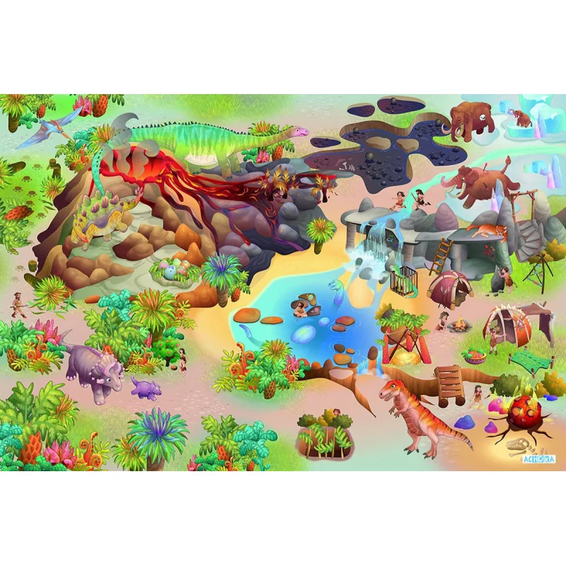 Marko detská podložka na hranie 3D Park dinosaurov 100x150 cm