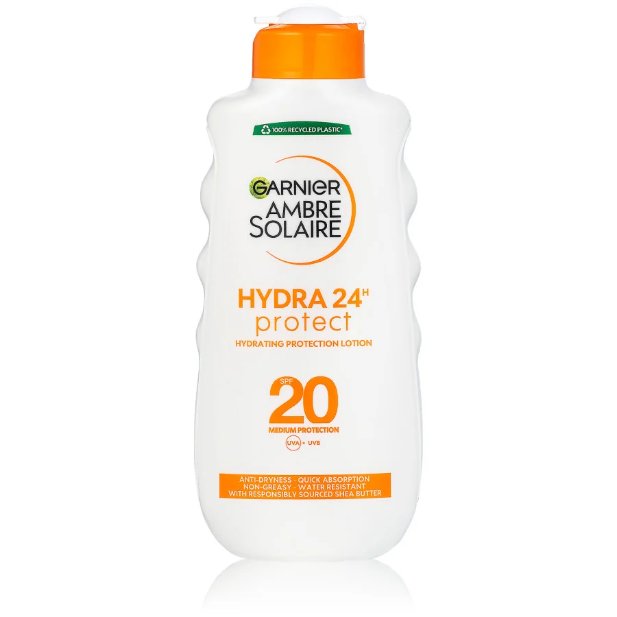 GARNIER Ambre Solaire Classic Protection SPF 20 1×200 ml, opaľovacie mlieko so strednou ochranou na mierne opálenú pokožku