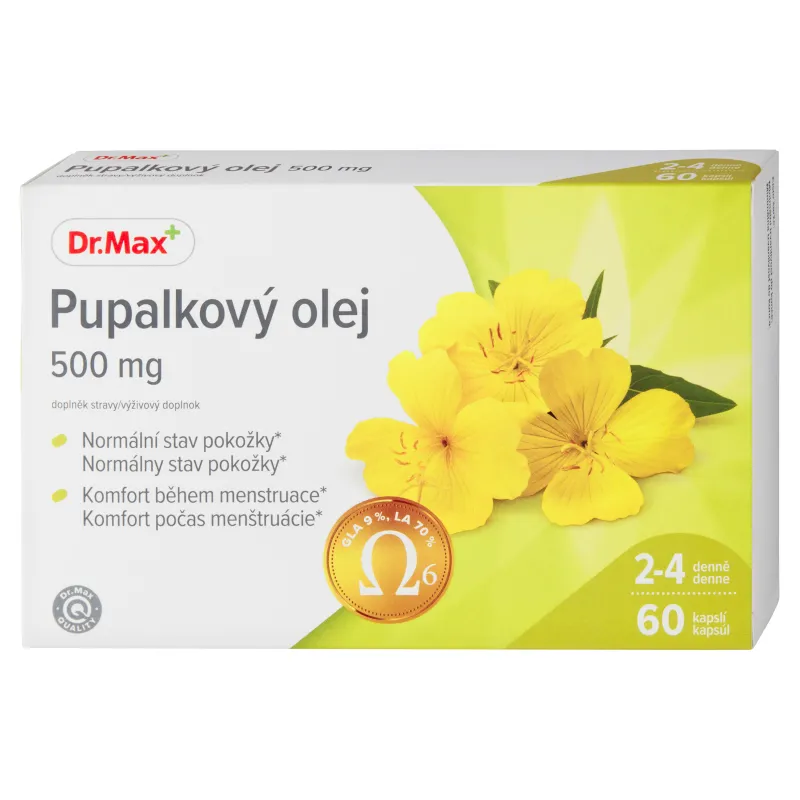 Dr. Max Pupalkový olej 500 mg 1×60 kapsúl