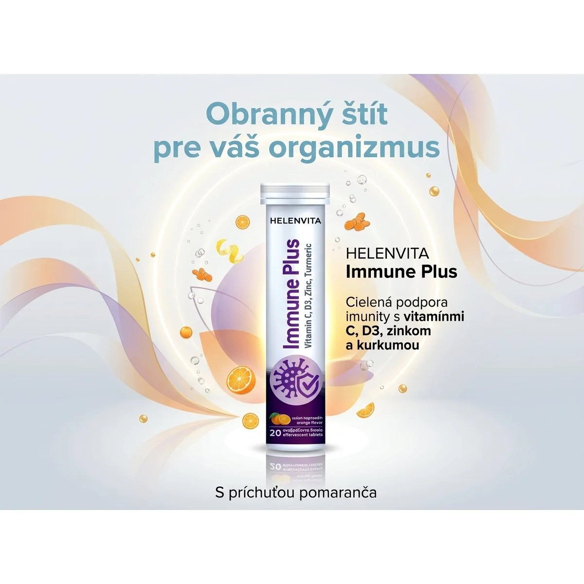 Helenvita Imunita Plus 20 šumivých tabliet vitamín C, D3, zinok