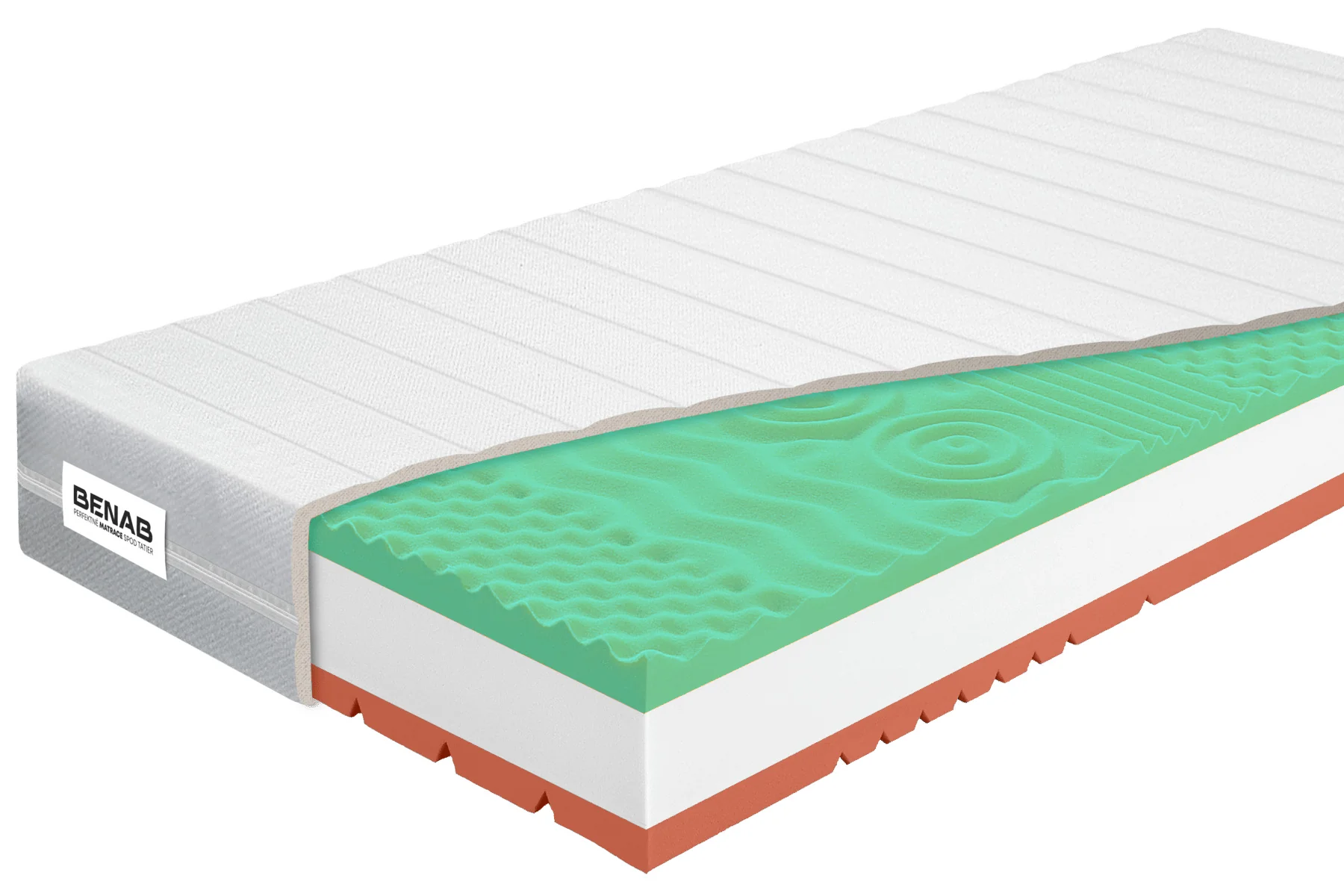 Matrac Benab RelaxatioMax 18 H3 / H4 70 x 200 cm Penový matrac 18 cm sendvičový zónová ortopedické