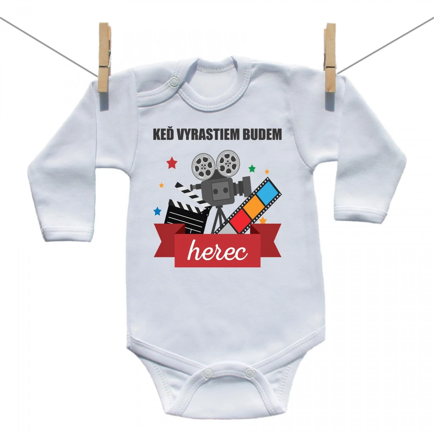 Boodyy Body s dlhým rukávom Keď vyrastiem budem herec Veľkosť: 62
