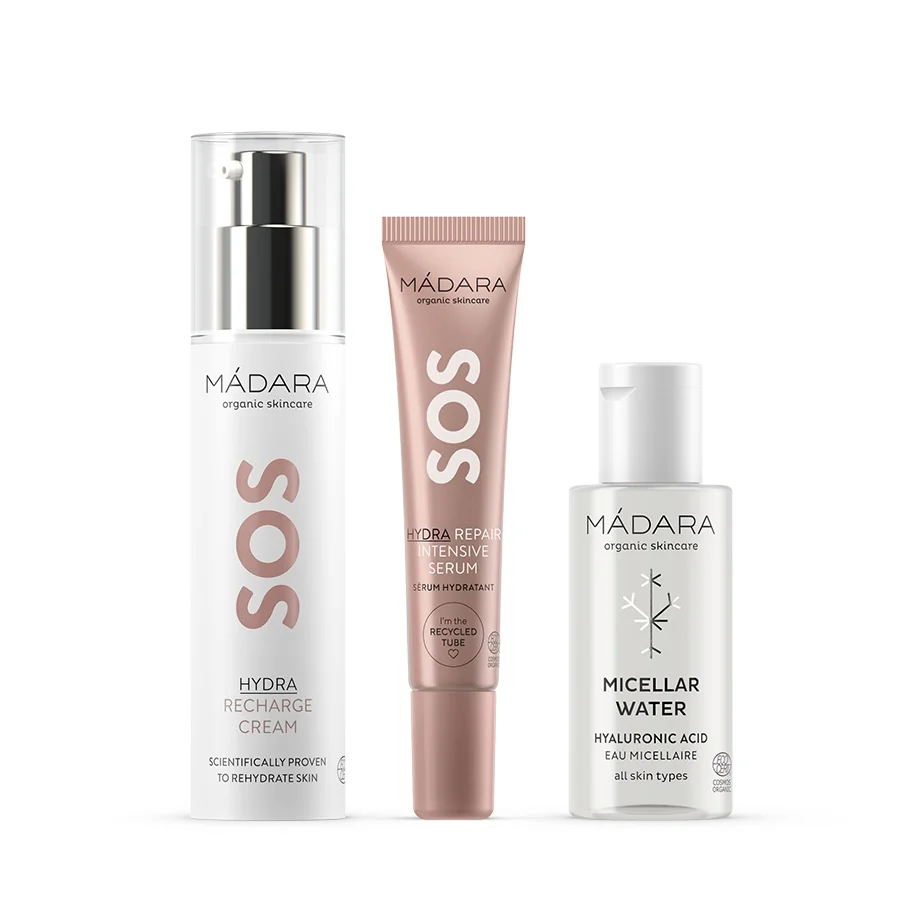 Mádara SOS Hydra Star Collection, Súprava Pre Suchú A Dehydratovanú Pleť 1×1 set, sada pre suchú, dehydrovanú a namáhanú pokožku