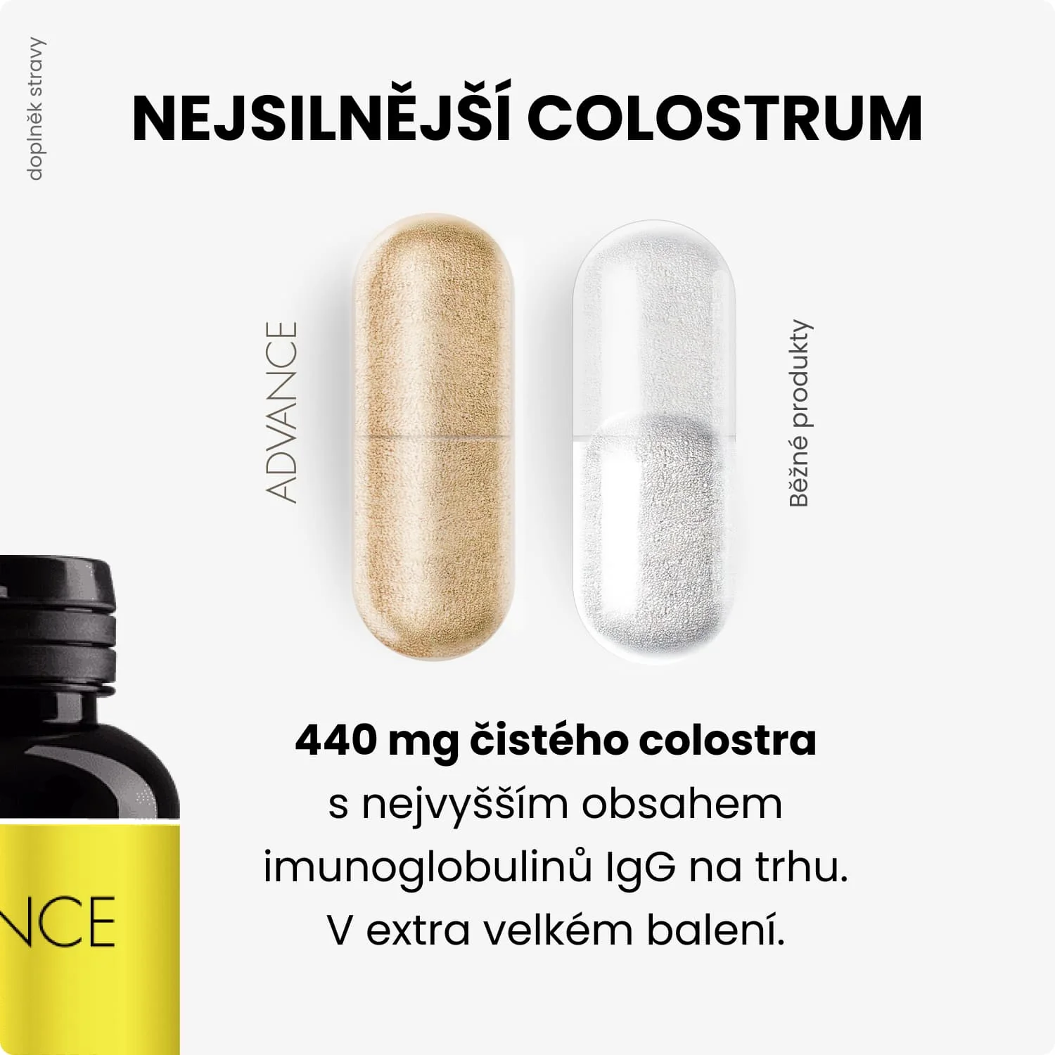 ADVANCE Colostrum 90 kapsúl - 440 mg IgG 40 1×90 cps, výživový doplnok