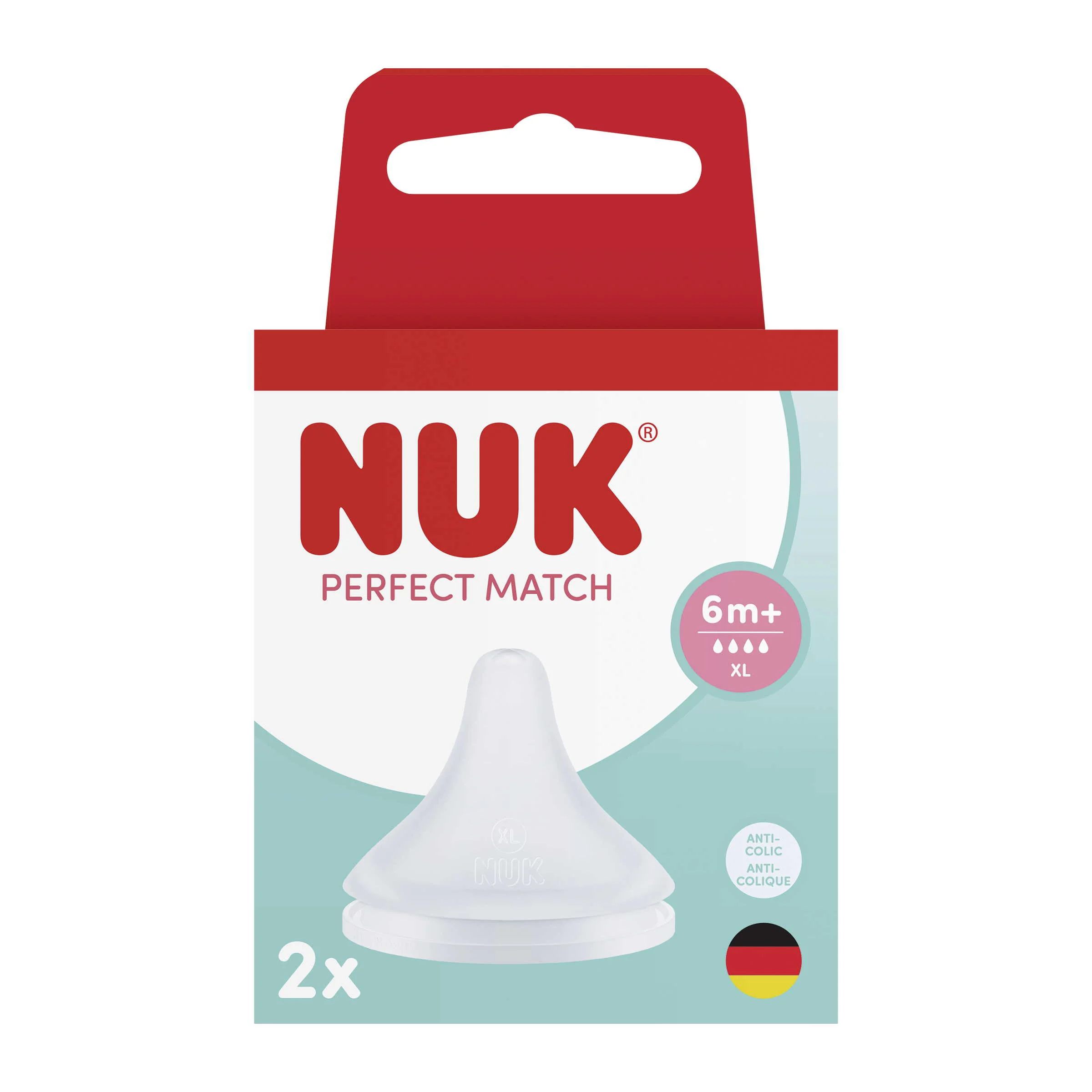 NUK náústok Perfect Match vel. XL (6+m) 2ks 2 ks