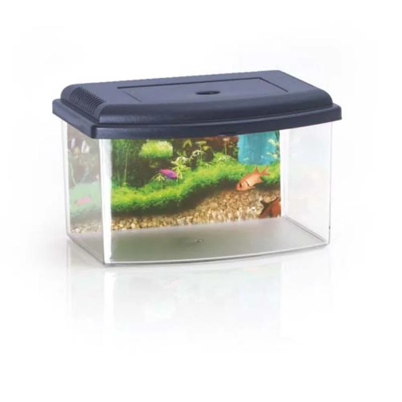 COBBYS PET Akvárium plastové 1, s krytom a pozadím 22x16x14cm  3l