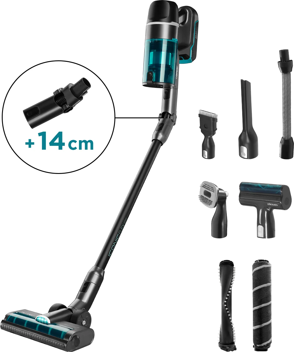 Concept VP6130 Tyčový a ručný aku vysávač 2 v 1 Iconic Animal Smart Flex 29,6 V 1×1kus, aku vysávač, 29,6 V