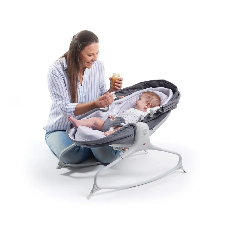 Tiny Love Rocker Napper Heather, Multifunkčná kolíska so strieškou 3v1, 0m+, šedá