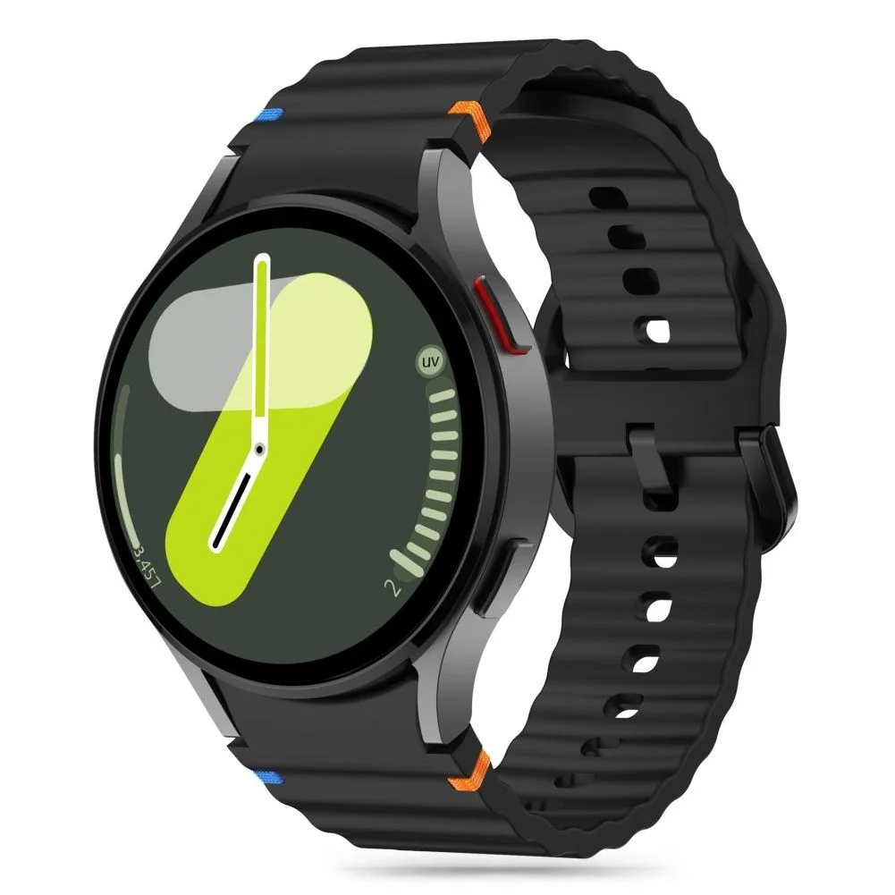 Tech-Protect Silicone Sport remienok na Samsung Galaxy Watch 4 / 5 / 5 Pro / 6 / 7 / FE, black Pro / 6 / 7 / FE, black