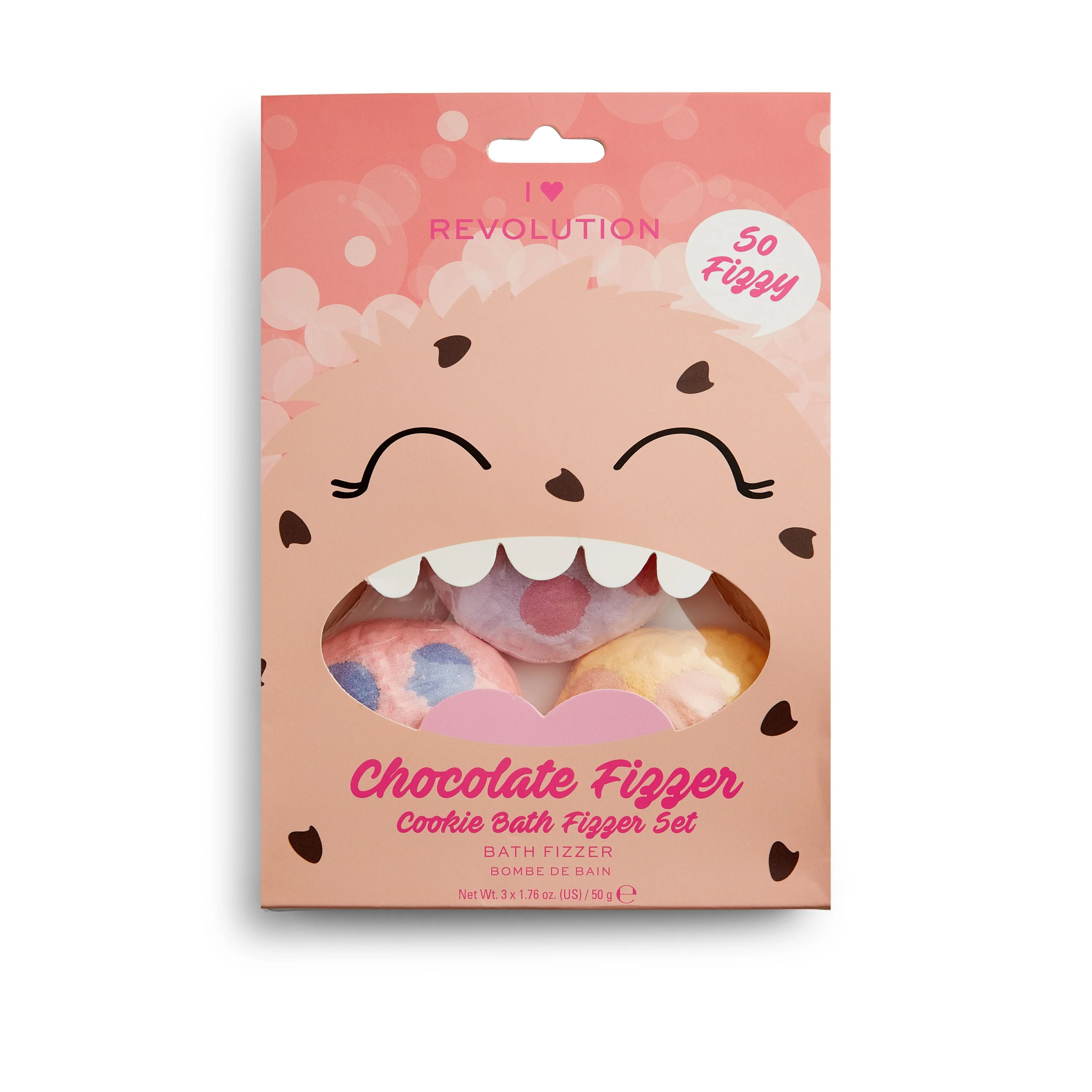 I♥Revolution Chocolate Cookie Fizzer Set súprava 1×3 ks, bomba do kúpeľa