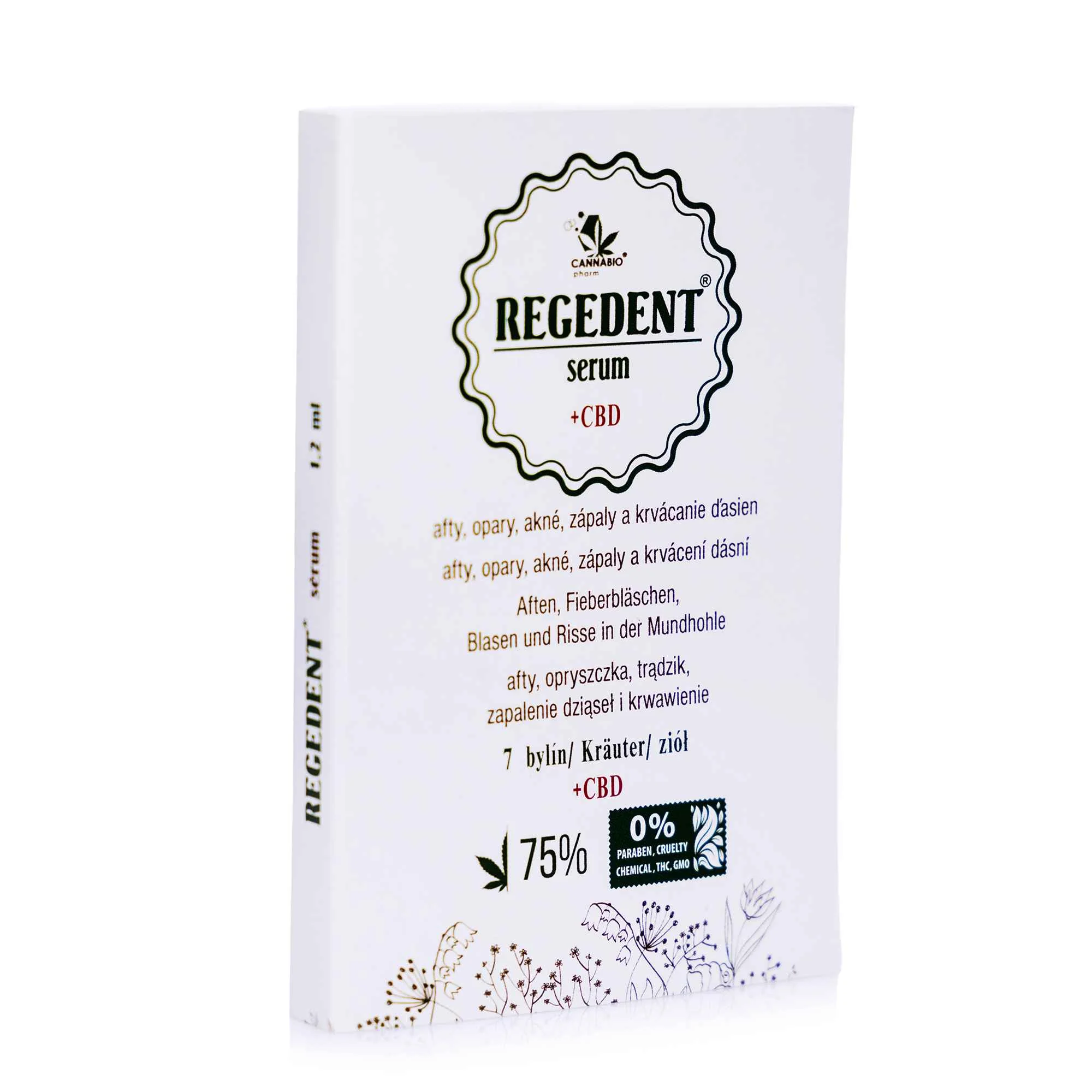 CANNABIOpharm REGEDENT serum + CBD 1×1,2 ml, CBD sérum