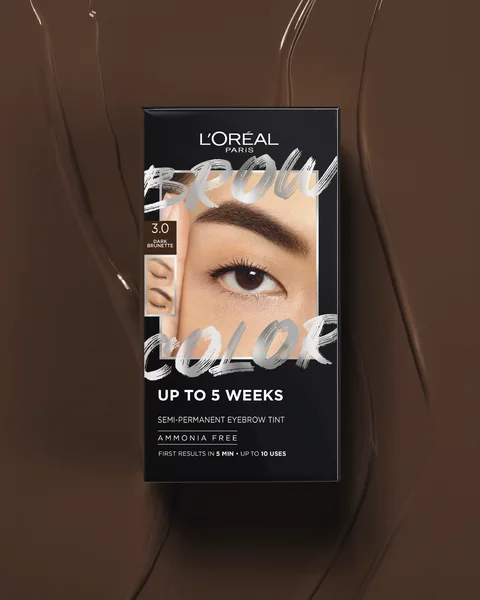 L'Oréal Paris Brow Color 3.0 Dark Brunette semi-permanentná farba na obočie 1×1 ks, farba na obočie