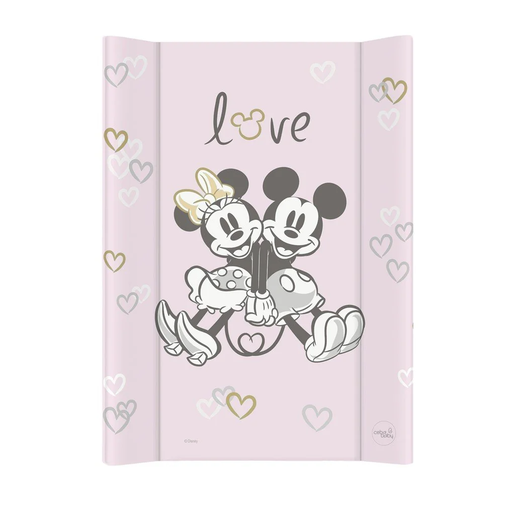 Podložka prebaľovacia s pevnou doskou COMFORT (50x70) Disney Minnie & Mickey Pink