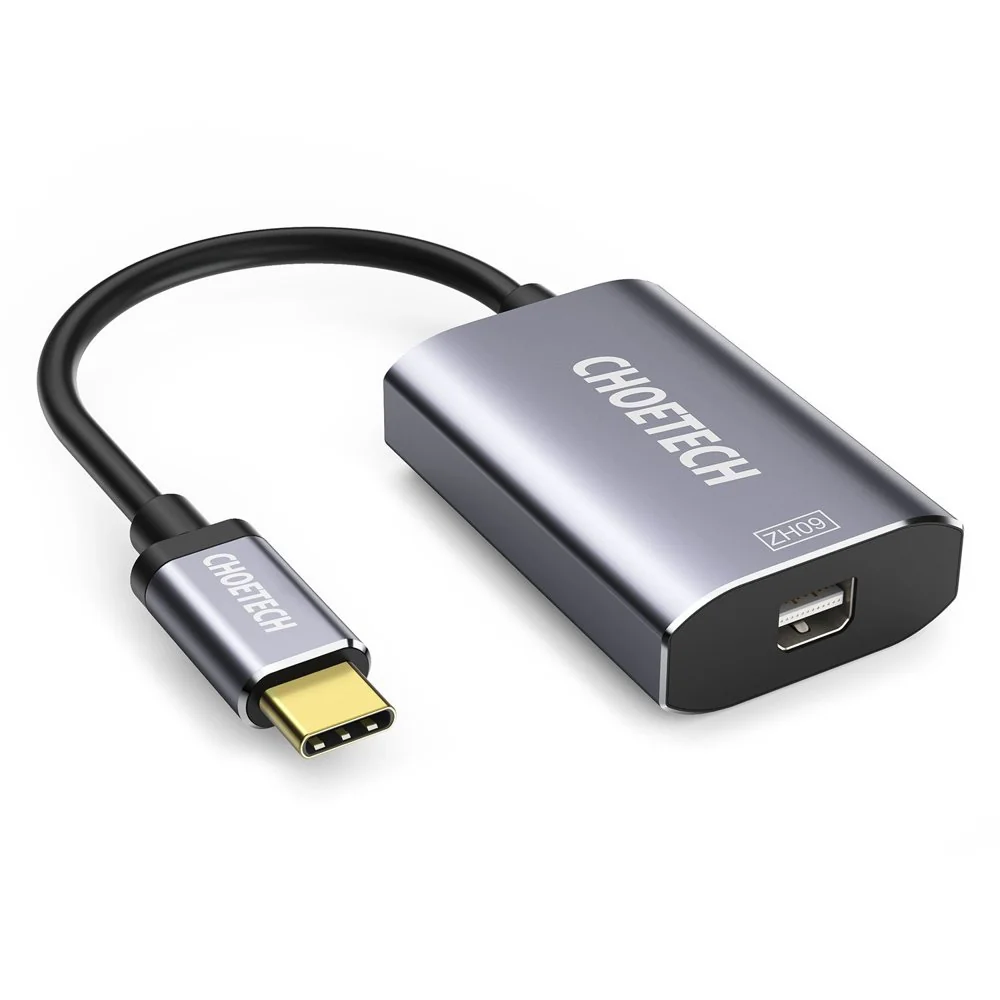 Choetech HUB-M06 adaptér USB-C / Mini DisplayPort 4K 60Hz, sivý