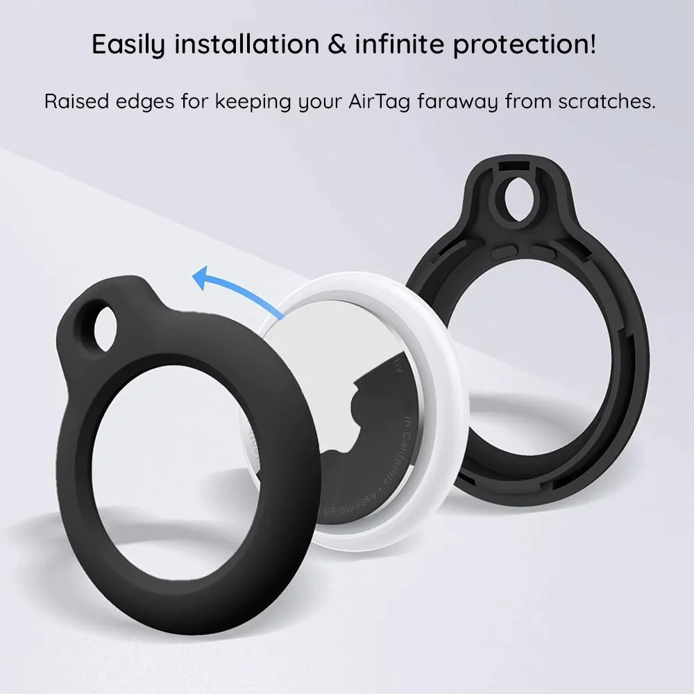 Ochranný držiak pre Apple AirTag (4 ks) - Multifarebná Kovová karabína, odolný materiál