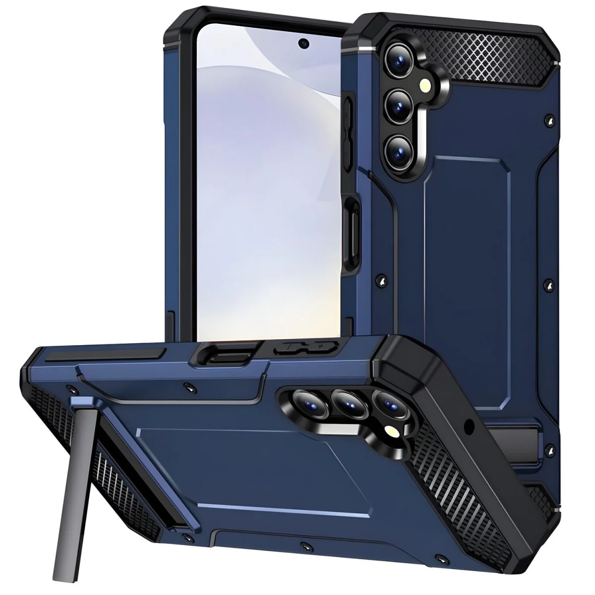 Puzdro Hybrid Armor Kickstand pre Samsung Galaxy S24 Plus Tmavo Modrá