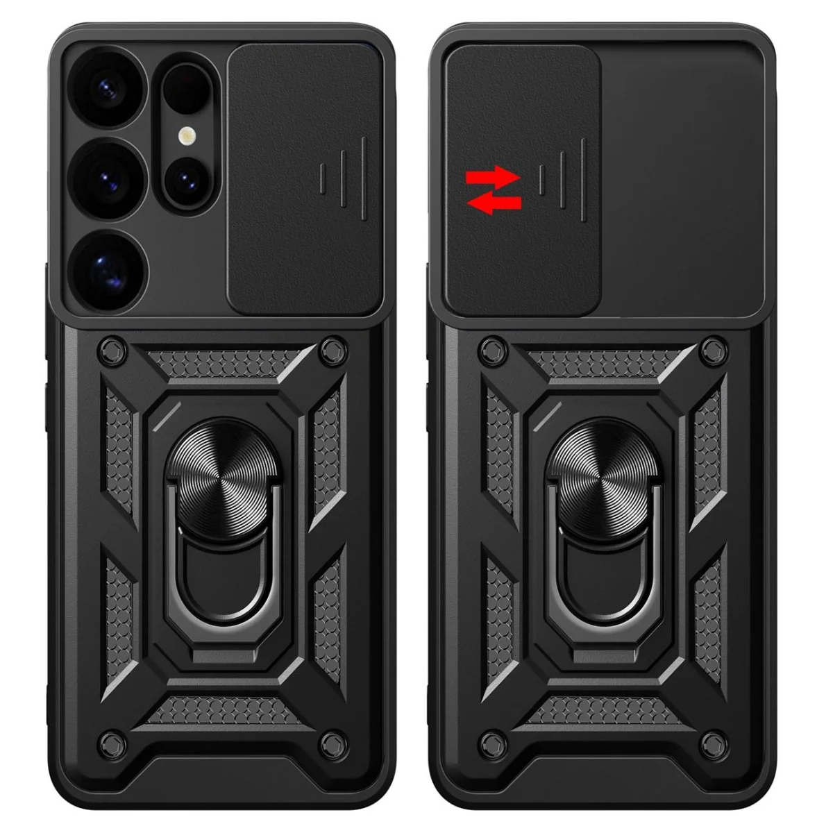 MG Hybrid Armor Camshield kryt na Samsung Galaxy S25 Ultra, čierny