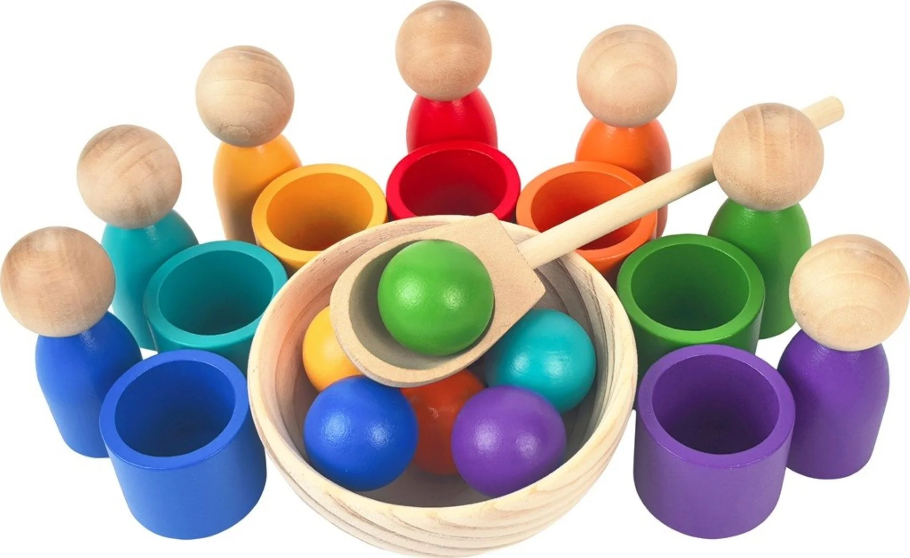 2Kids Toys Dúhové bábiky s loptičkami 7 farieb