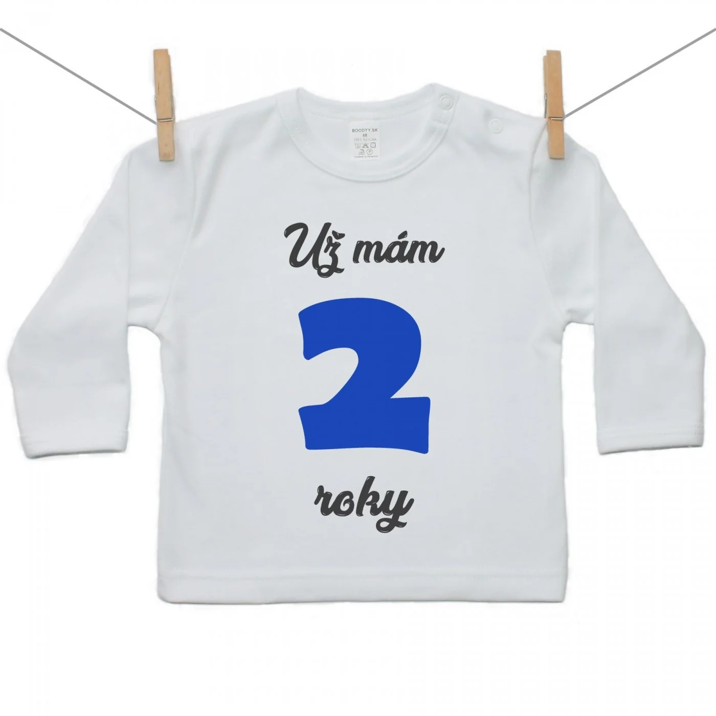 Boodyy Tričko s dlhým rukávom Už mám 2 roky Chlapec Veľkosť: 110