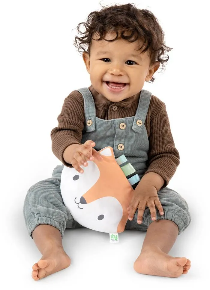 INGENUITY Hračka plyšová na C krúžku Crinklet™ líška Kitt 0m+ 1×1 ks, plyšová hračka pre deti