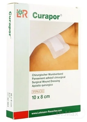CURAPOR KRYTIE NA RANY TRANSPARENT 10x8 cm sterilné, vodeodolné 1x5 ks
