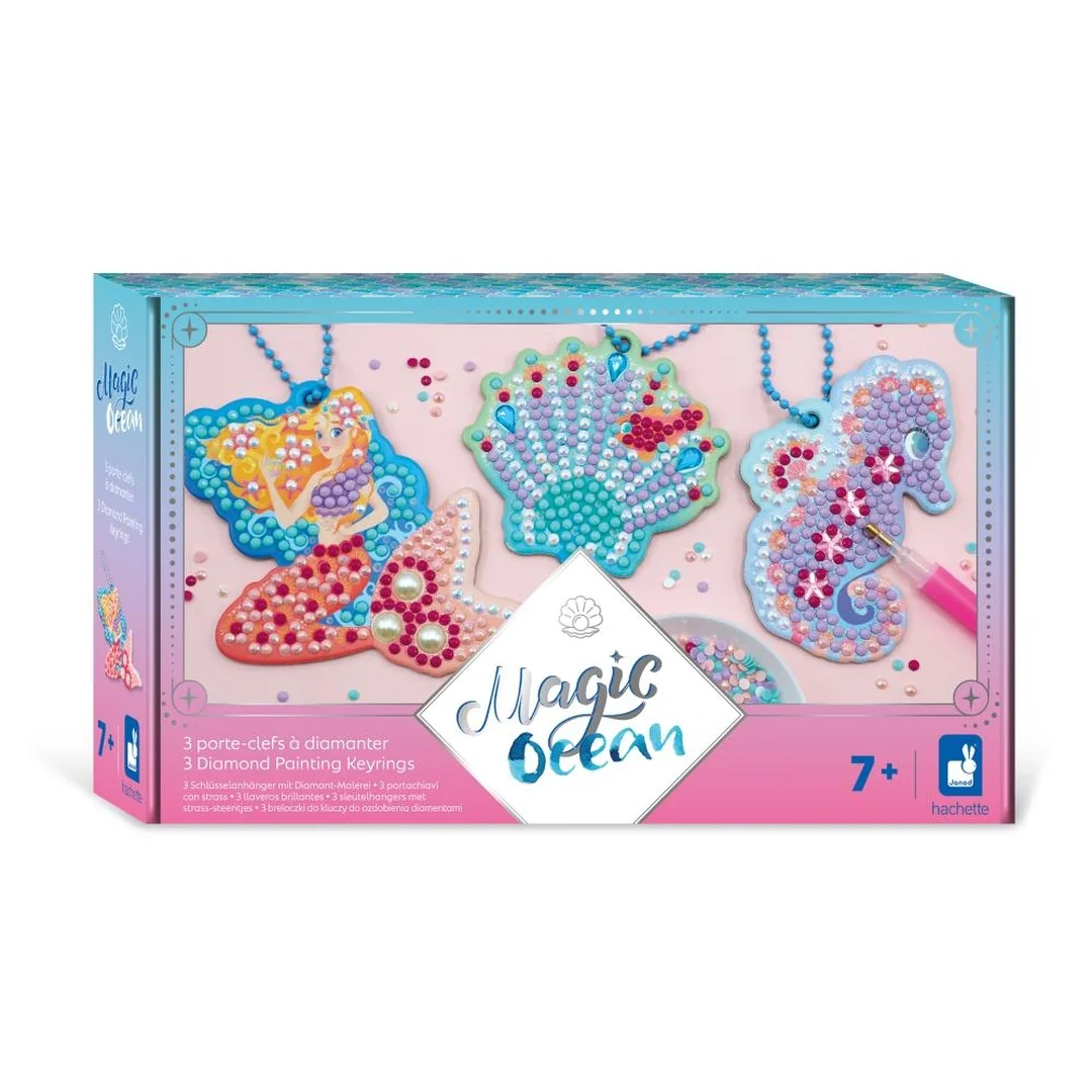 Janod Atelier Midi Kreatívna sada Trblietavé obrázky s kryštálikmi Magický oceán 7+ 