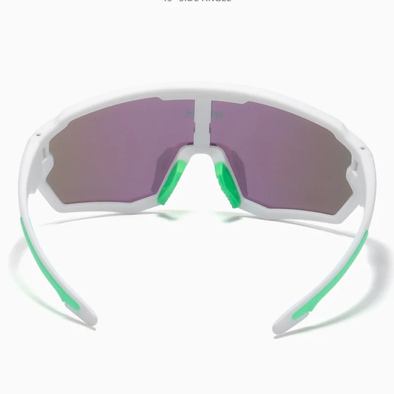 KDEAM Warren 05 cyklistické okuliare, White / Blue Green