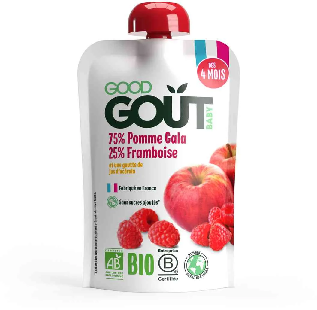 Good Gout BIO Jablko s malinou 1×120 g, kapsa jablko s malinou
