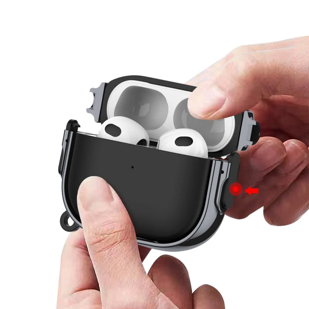 Tech-Protect Rough puzdro na Apple Airpods Pro 1 / 2, čierne
