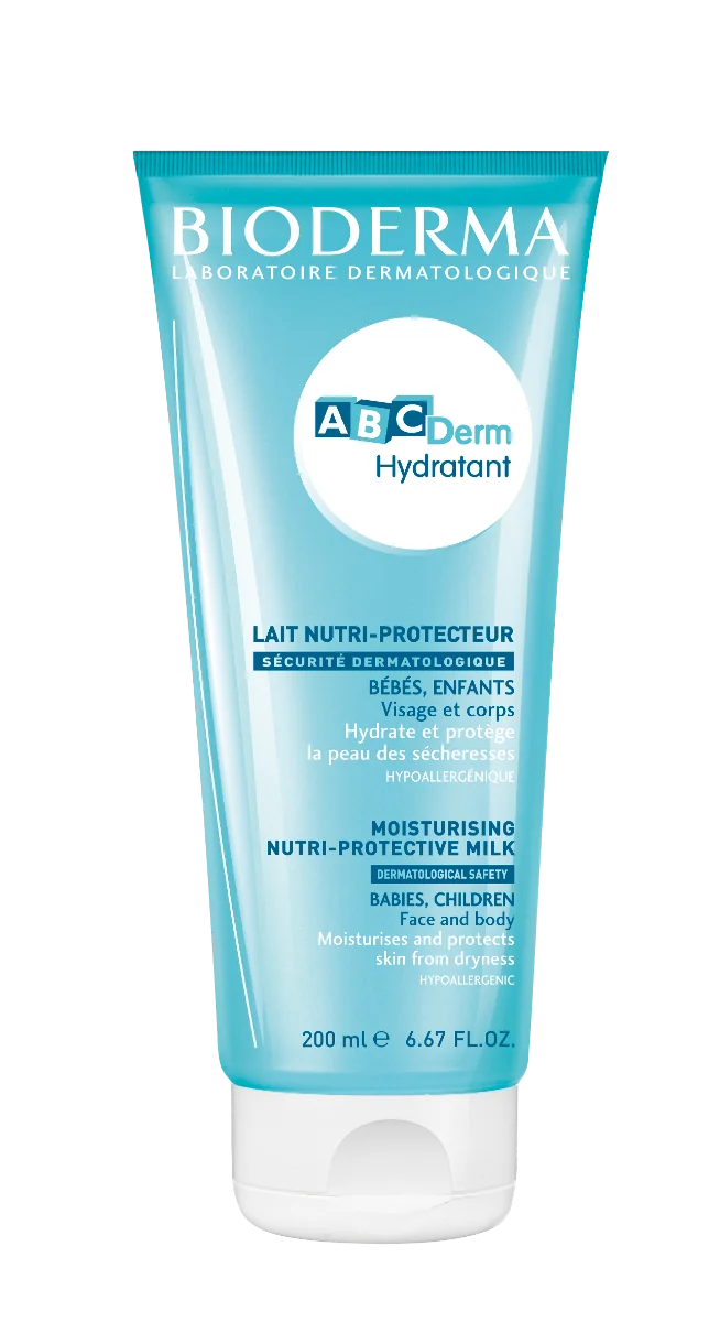 BIODERMA ABCDerm Hydratant telové mlieko pre dojčatá a deti 1×200 ml, hydratačné mlieko pre dojčatá a deti