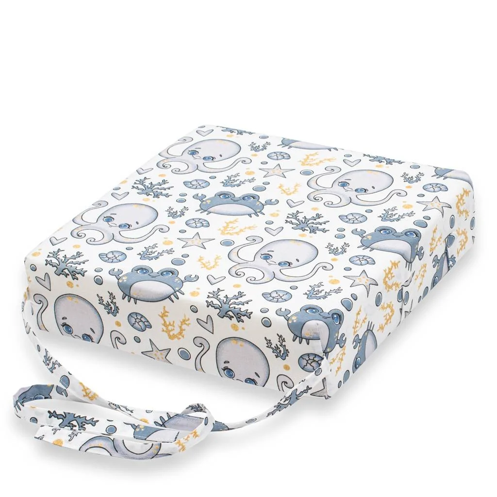 Detský podsedák na stoličku New Baby BASIC chobotnice blue ,