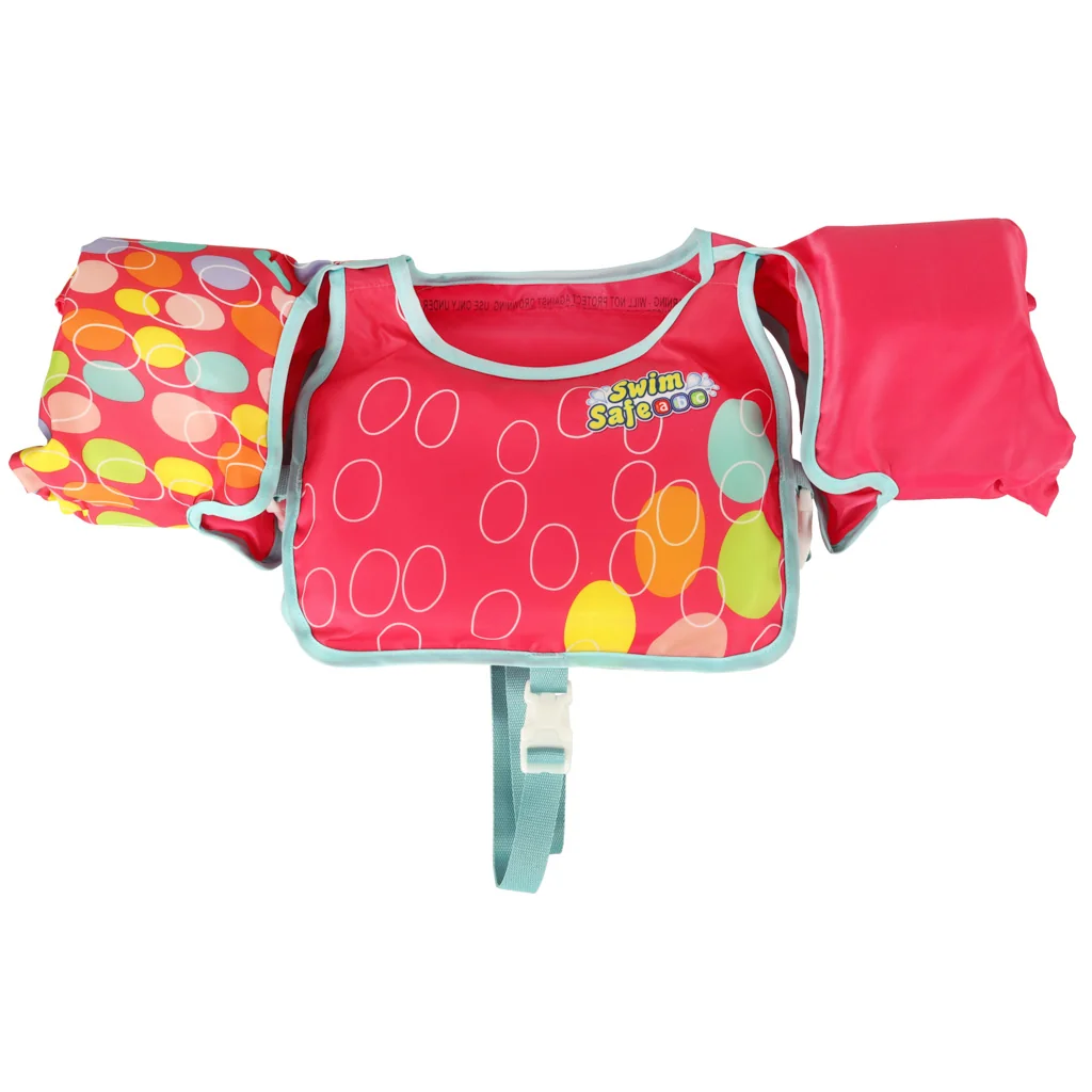 Detská plávacia vesta s rukávmi 3–6 rokov (19–30 kg) – ružová