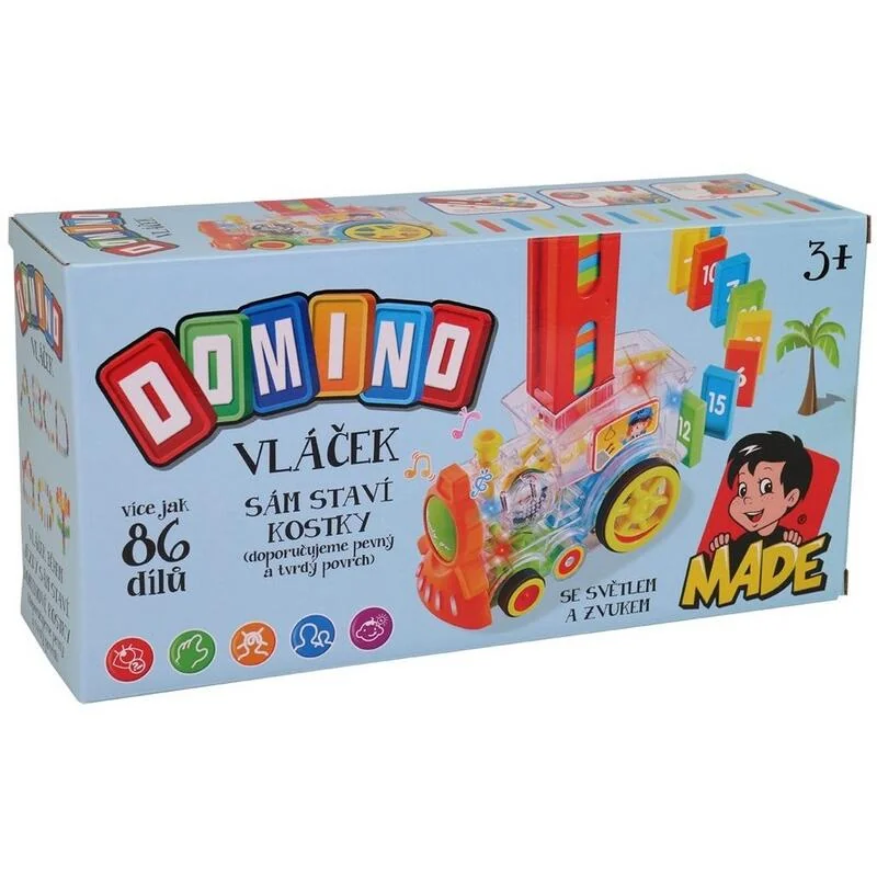 Lokomotíva domino so svetlom na batérie , 213806