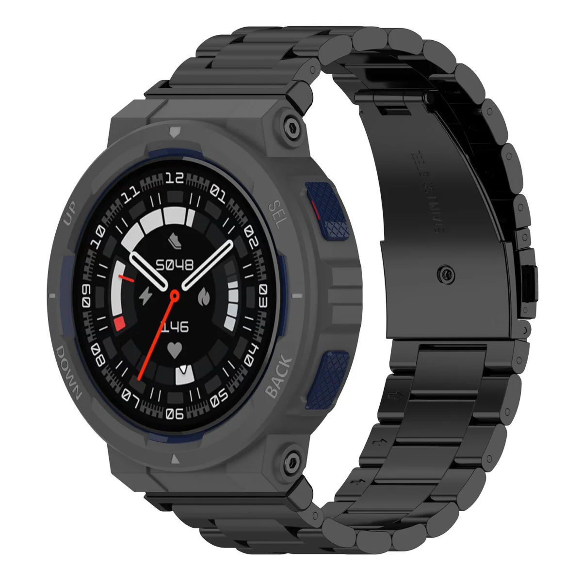 BStrap Stainless Steel remienok na Xiaomi Amazfit Active Edge black