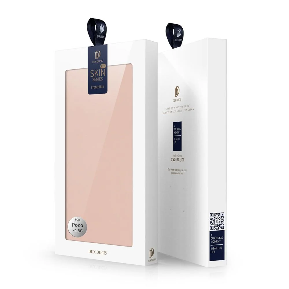 Dux Ducis Skin Pro knižkové kožené puzdro na Xiaomi Poco F4 5G ružové
