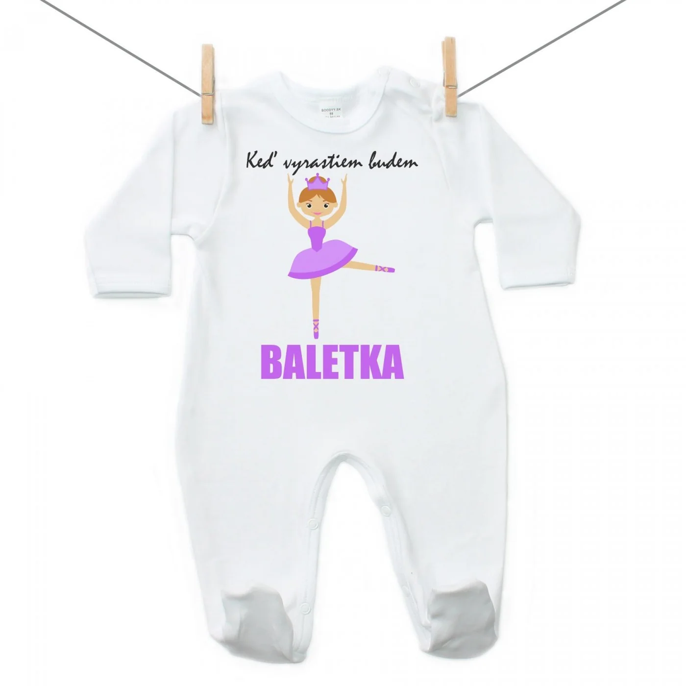 Boodyy Overal Keď vyrastiem budem baletka Veľkosť: 68