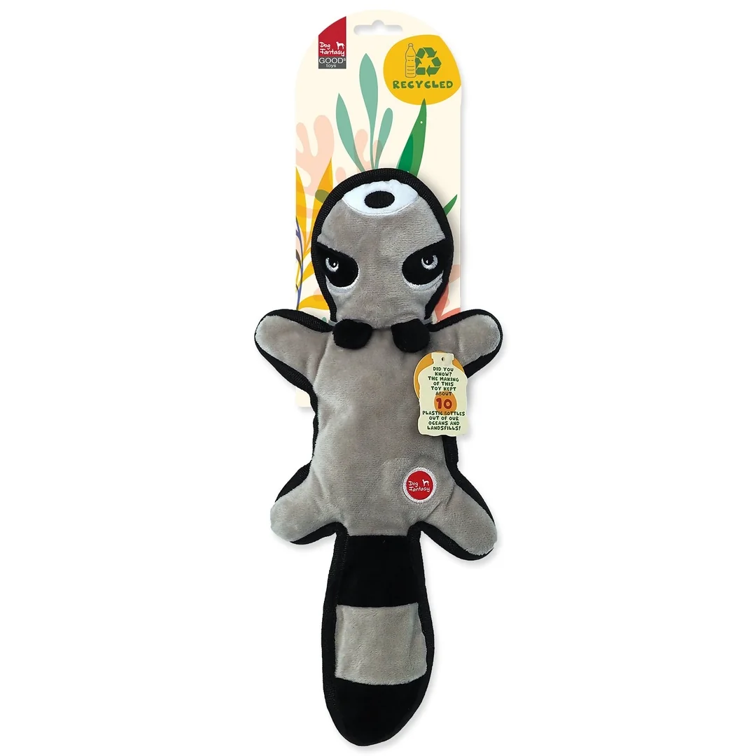 Hračka Dog Fantasy Recycled Toy medvedík čistotný pískací so šuštiacim chvostom 39cm