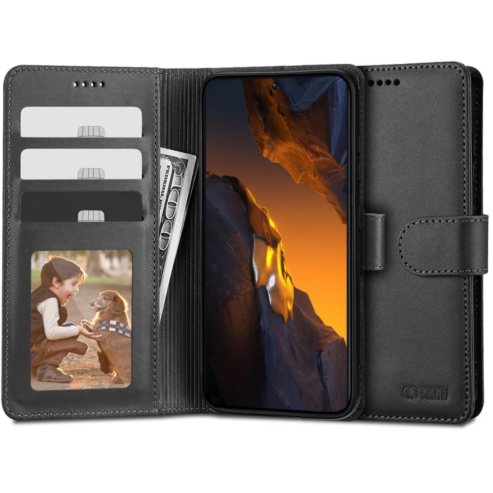 Tech-Protect Wallet knižkové puzdro na Xiaomi Poco F5, čierne 