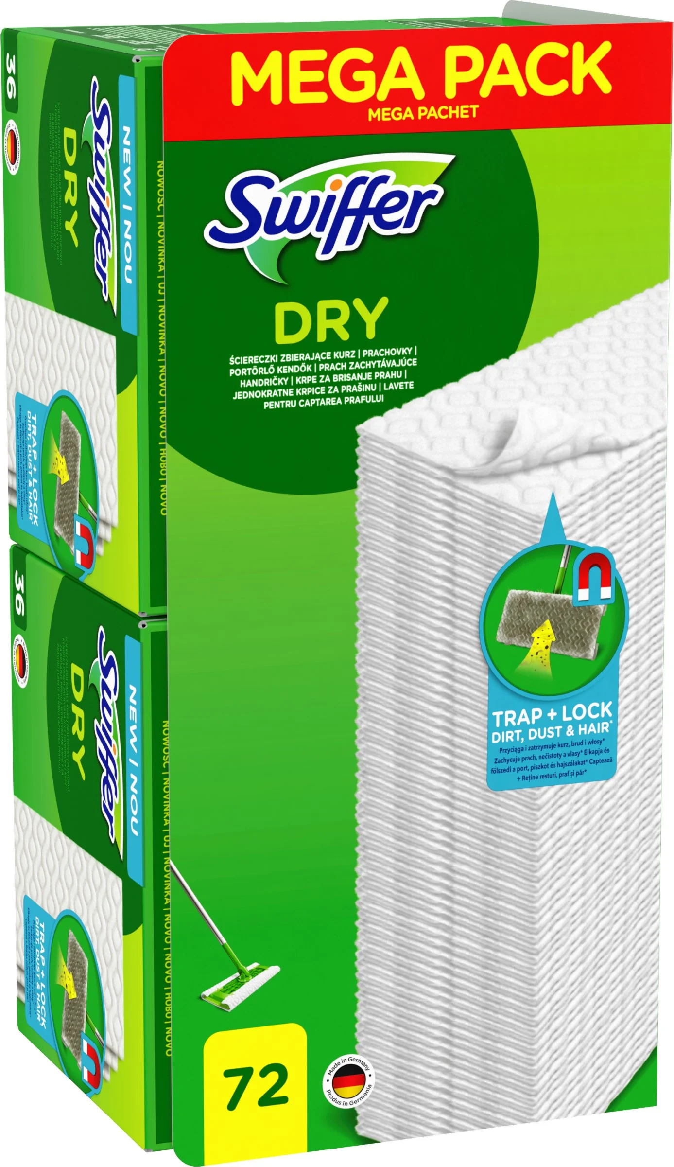 Swiffer DRY 72NN 1×1 ks, náhradné handričky na mop