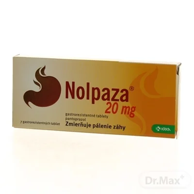 Nolpaza 20 mg 1×7 tbl, liek proti páleniu záhy