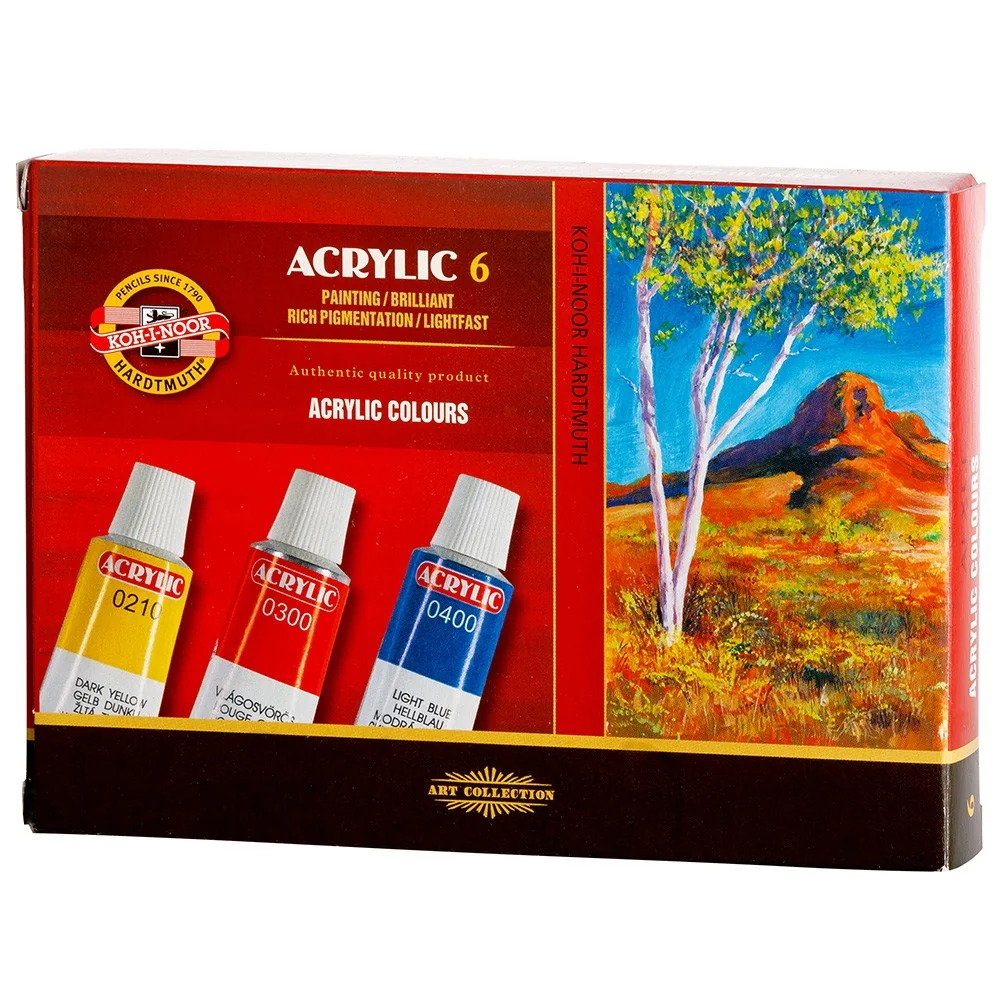 Súprava akrylových farieb 6 × 16 ml 6 farieb, 16 ml bal.