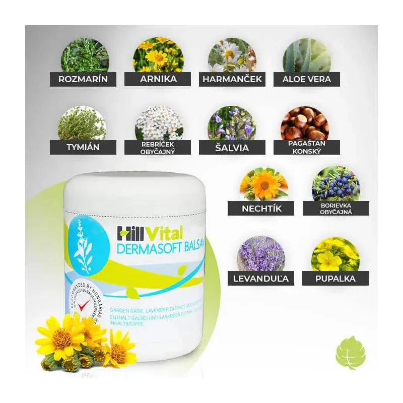 Hillvital Dermasoft balzam 250 ml na zmiernenie ekzému Objem: 250 ml