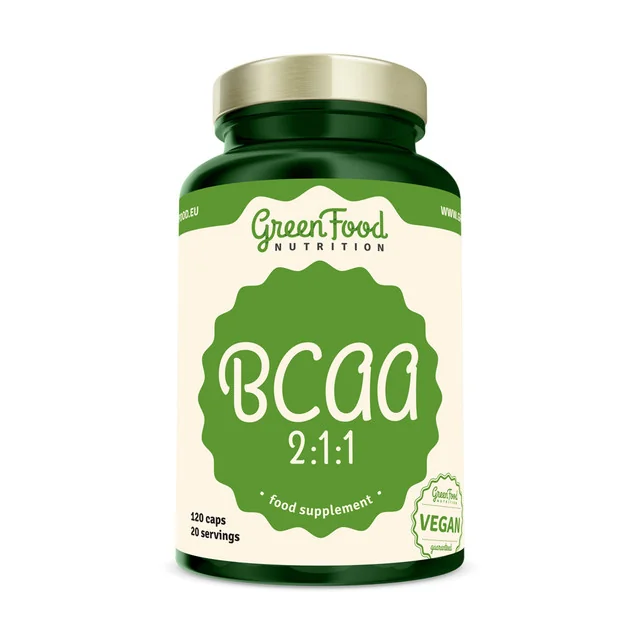 GreenFood Nutrition BCAA 2:1:1 1×120 cps, výživový doplnok