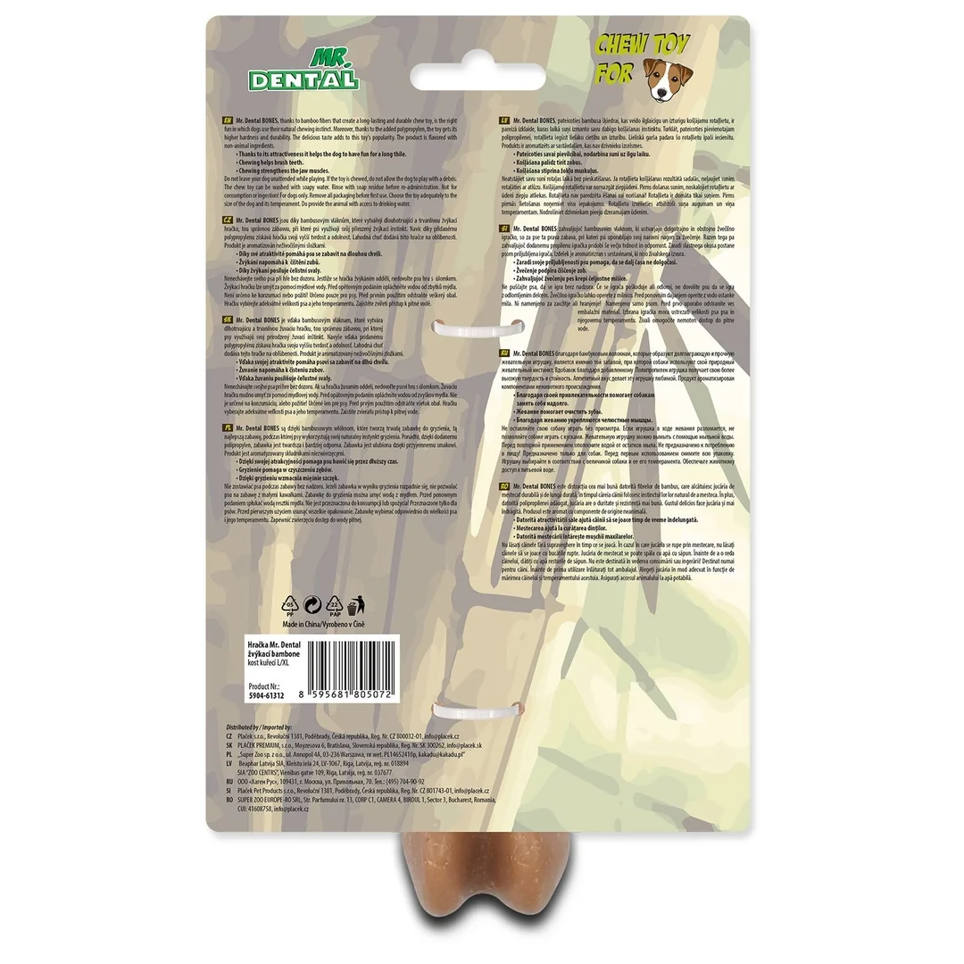 Hračka Mr. Dental žuvacia bambone kosť kuracia L/XL
