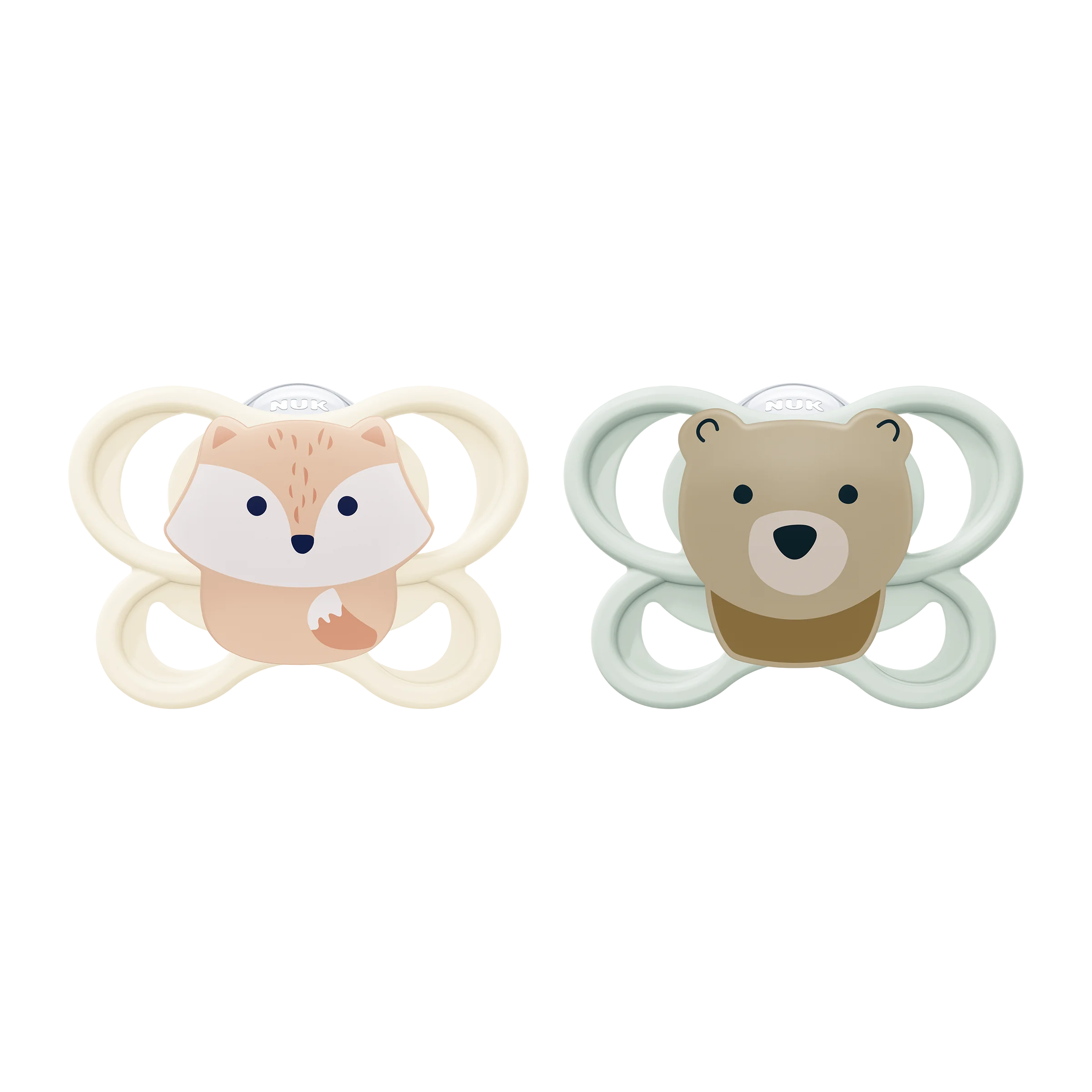 NUK cumlík Perfect Match AIR FOX/BEAR 0-2m 2 ks