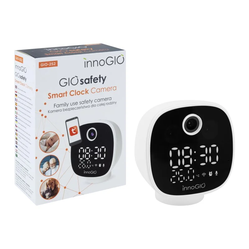 innoGIO domáca Smart Wi-fi kamera GIOsafety Clock